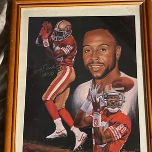 Autographed Jerry Rice Painting